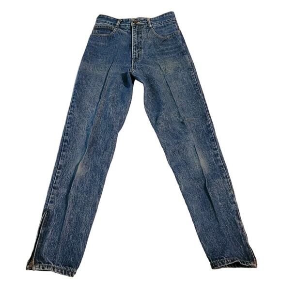 Vintage Guess Jeans Womens Size 28 Blue Medium Wash Ankle Zip No Back Tag - Picture 1 of 10